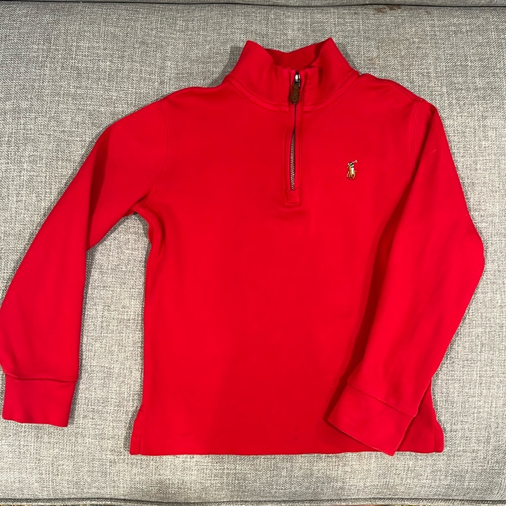 4T Ralph Lauren Polo Cotton Interlock Pull Over. Red